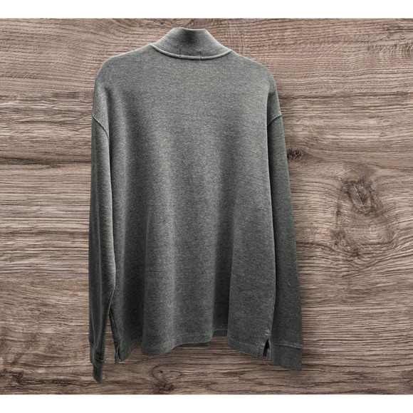 Polo Ralph Lauren Sweater 1/4 Zip Pullover Knit Cotton Mockneck Men Size XL Pony - Picture 2 of 7